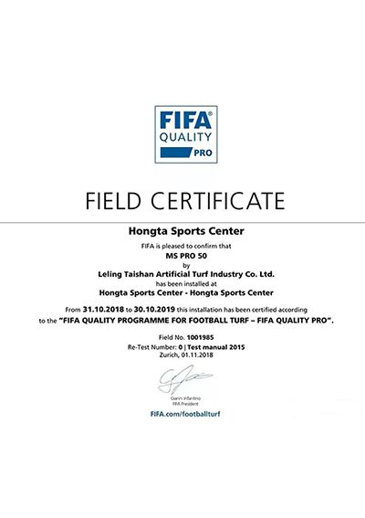 FIFA Quality Pro Field Certificate (China)