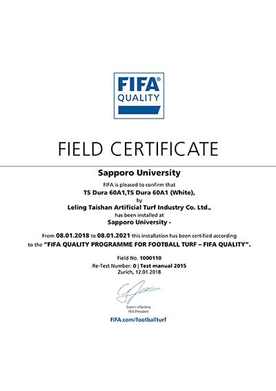 FIFA Quality Field Certificate (Japan)